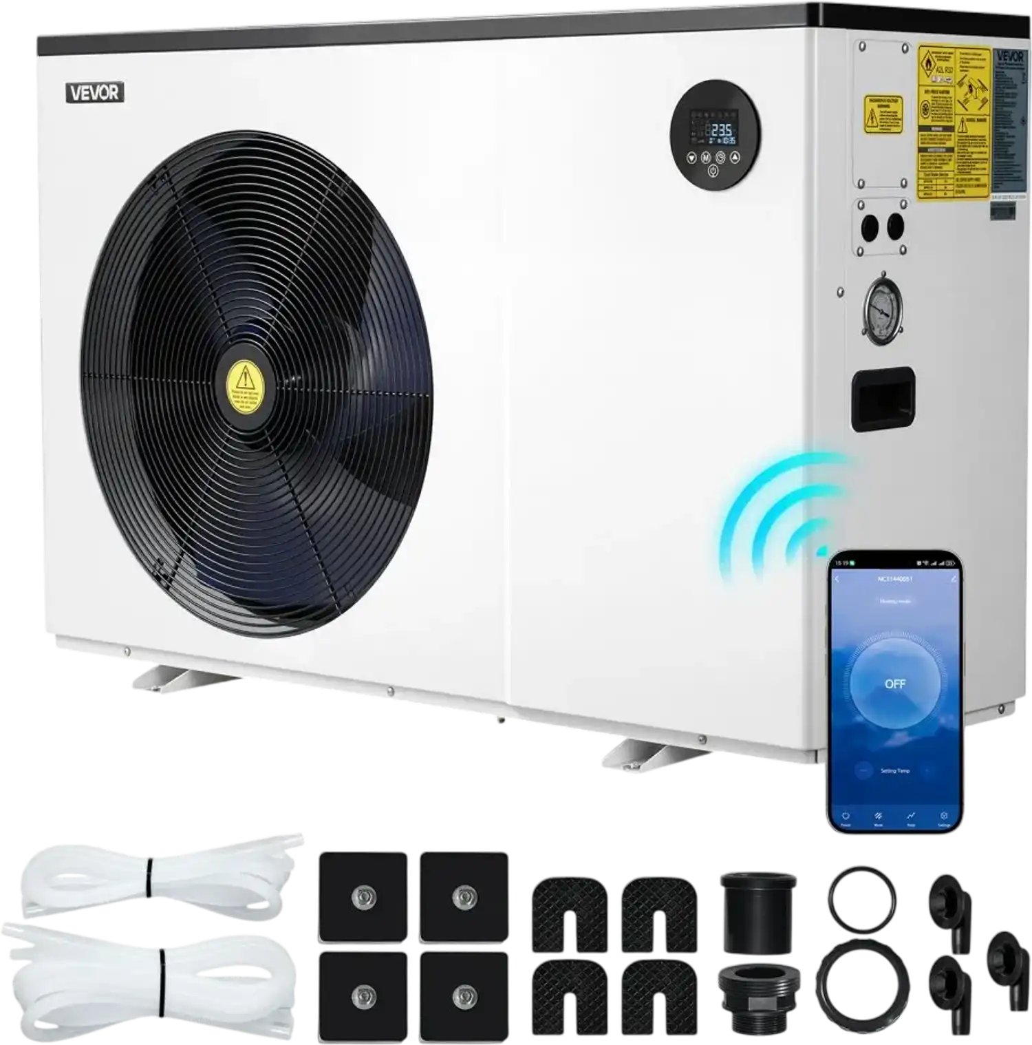 Vevor Pool Heat Pump 93390 BTU Electric Heater for Above & In-Ground Pools New