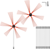 VEVOR Chimney Sweep Kit 39FT Length, Chimney Brush Kit with 12 Nylon Flexible Rods and 2 Brush Head, Rotary Chimney Cleaning Kit Driven by Drill, Chimney Brush Rod Kit for Sweeping Fireplace
