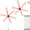 VEVOR Chimney Sweep Kit 26FT Length, Chimney Brush Kit with 8 Nylon Flexible Rods and 2 Brush Head, Rotary Chimney Cleaning Kit Driven by Drill, Chimney Cleaning Tool Kits for Sweeping Fireplace
