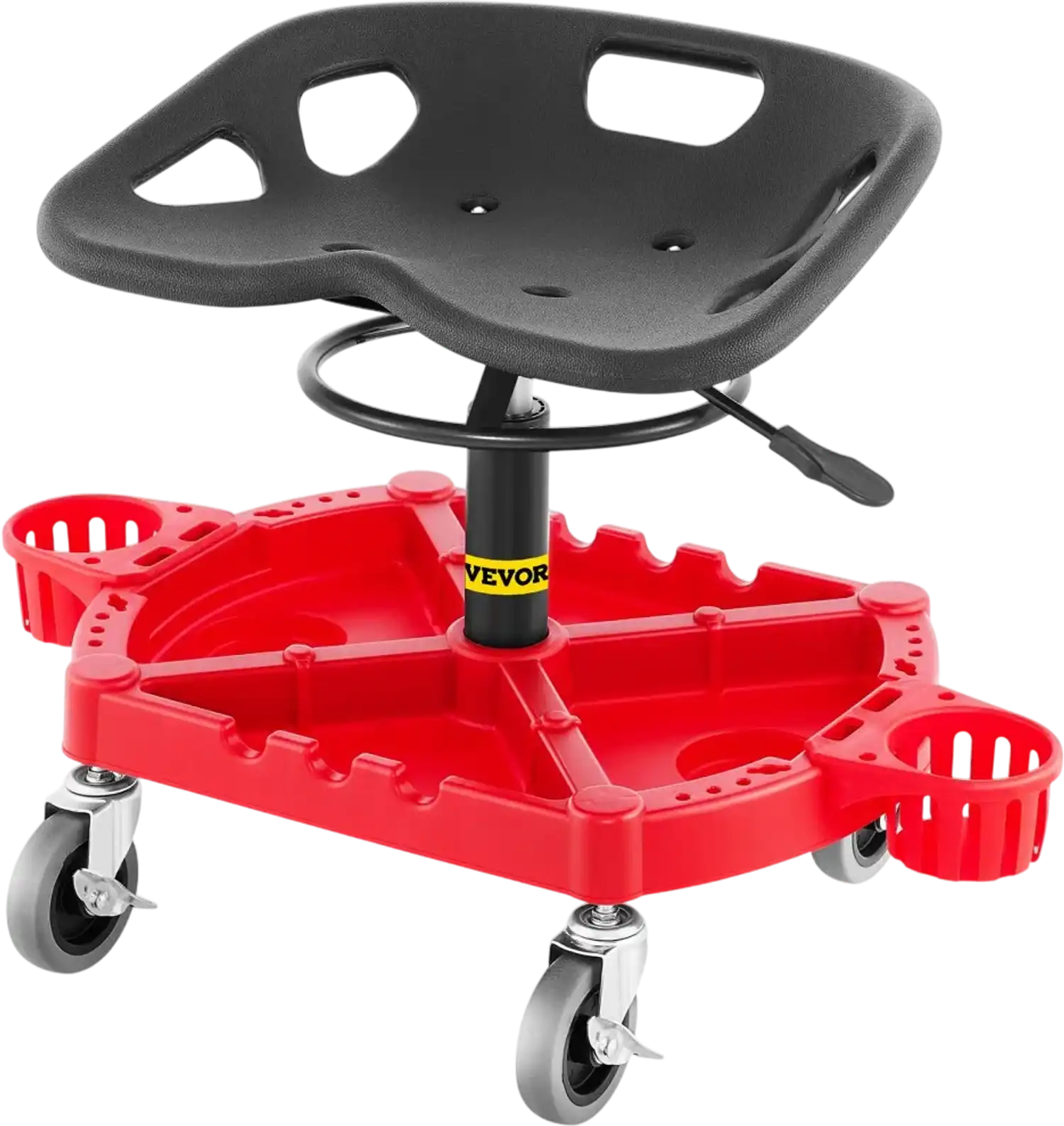 Vevor Rolling Garage Stool Adjustable Height Mechanics Seat with Tool Tray New