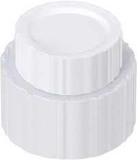 VEVOR Plastic Disposable Plates, 100 Pcs White Plastic Plates, Heavy Duty Plastic Plates with 50 Pcs 9.8 Inch Plastic Dinner Plates and 50 Pcs 7.5 Inch Plastic Dessert Plates, for Wedding and Party