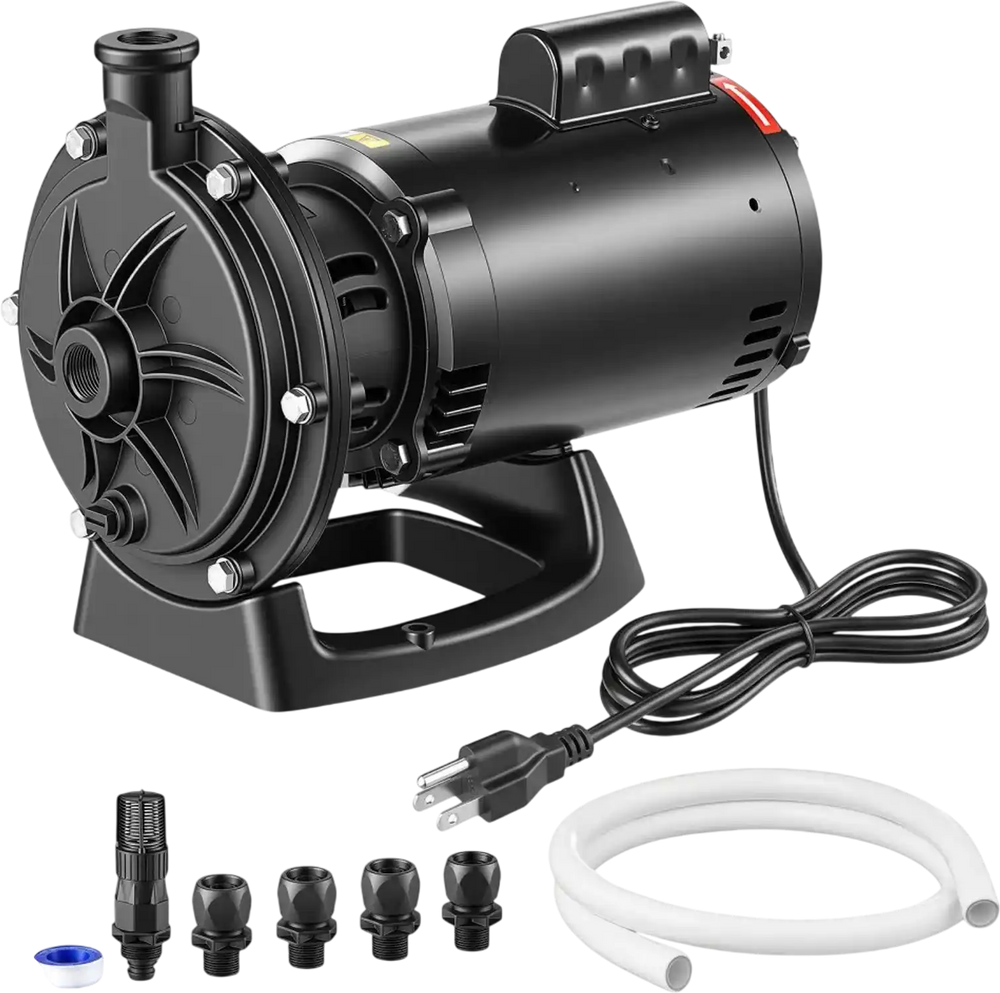 VEVOR Booster Pump 1.5 HP 24 GPM ODP Motor for Pressure Side Pool Cleaners, AC 120V Pool Booster Pump, 150 ft Max Head, NPT 3/4 in Inlet/Outlet, Wide Compatibility, Quick Connect Easy Installation