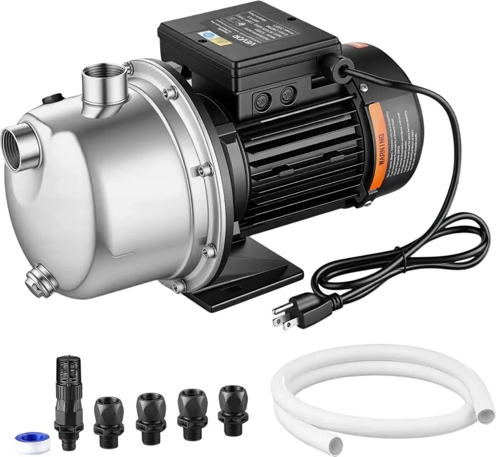 VEVOR Booster Pump 1.5 HP 24 GPM TEFC Motor for Pressure Side Pool Cleaners, AC 120V Pool Booster Pump, 200 ft Max Head, NPT 1 in Inlet/Outlet, Wide Compatibility, Easy Install with Quick Connect Kit
