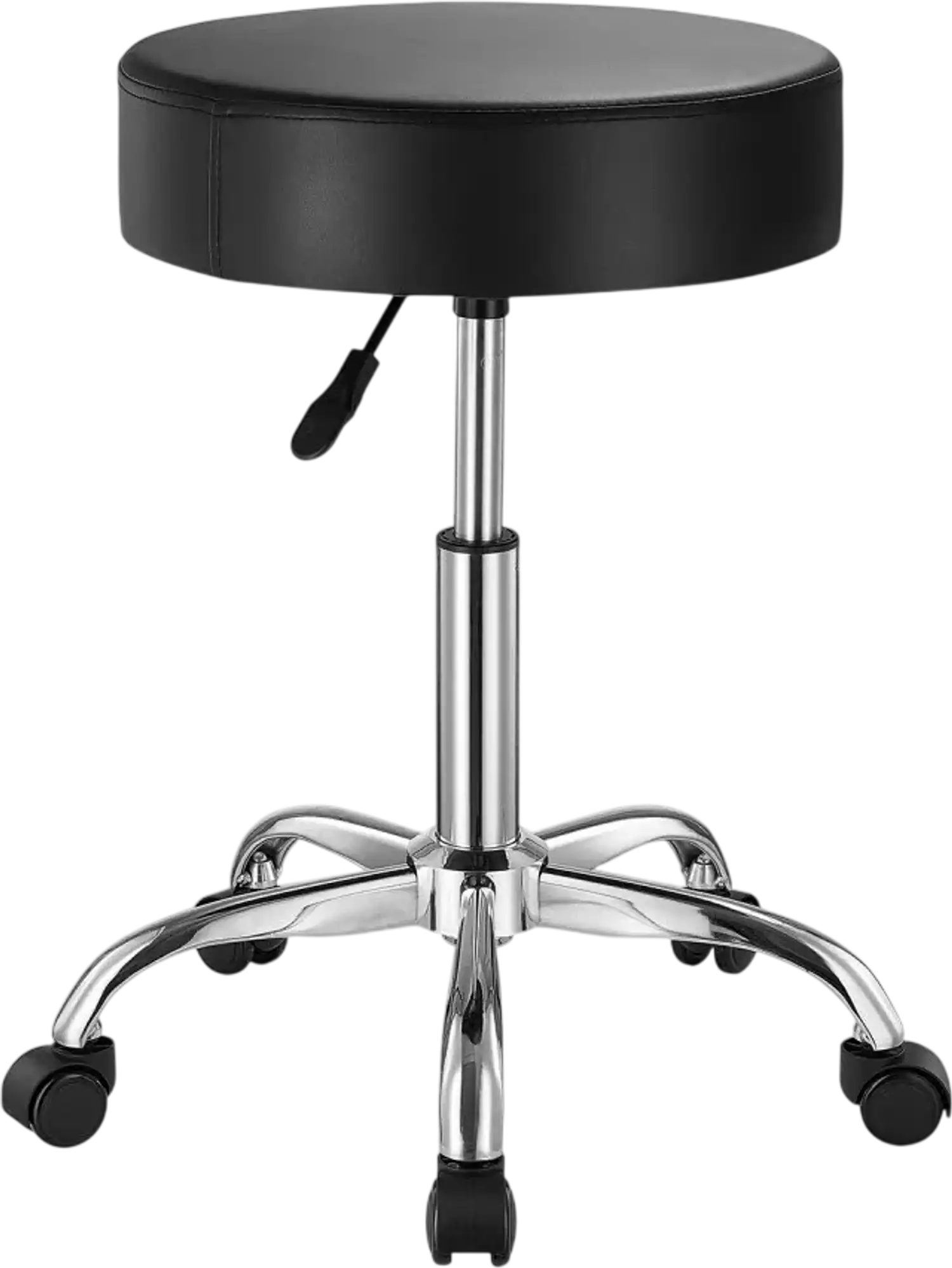 Vevor Rolling Stool Adjustable Height Swivel Work Stool with Wheels Black New