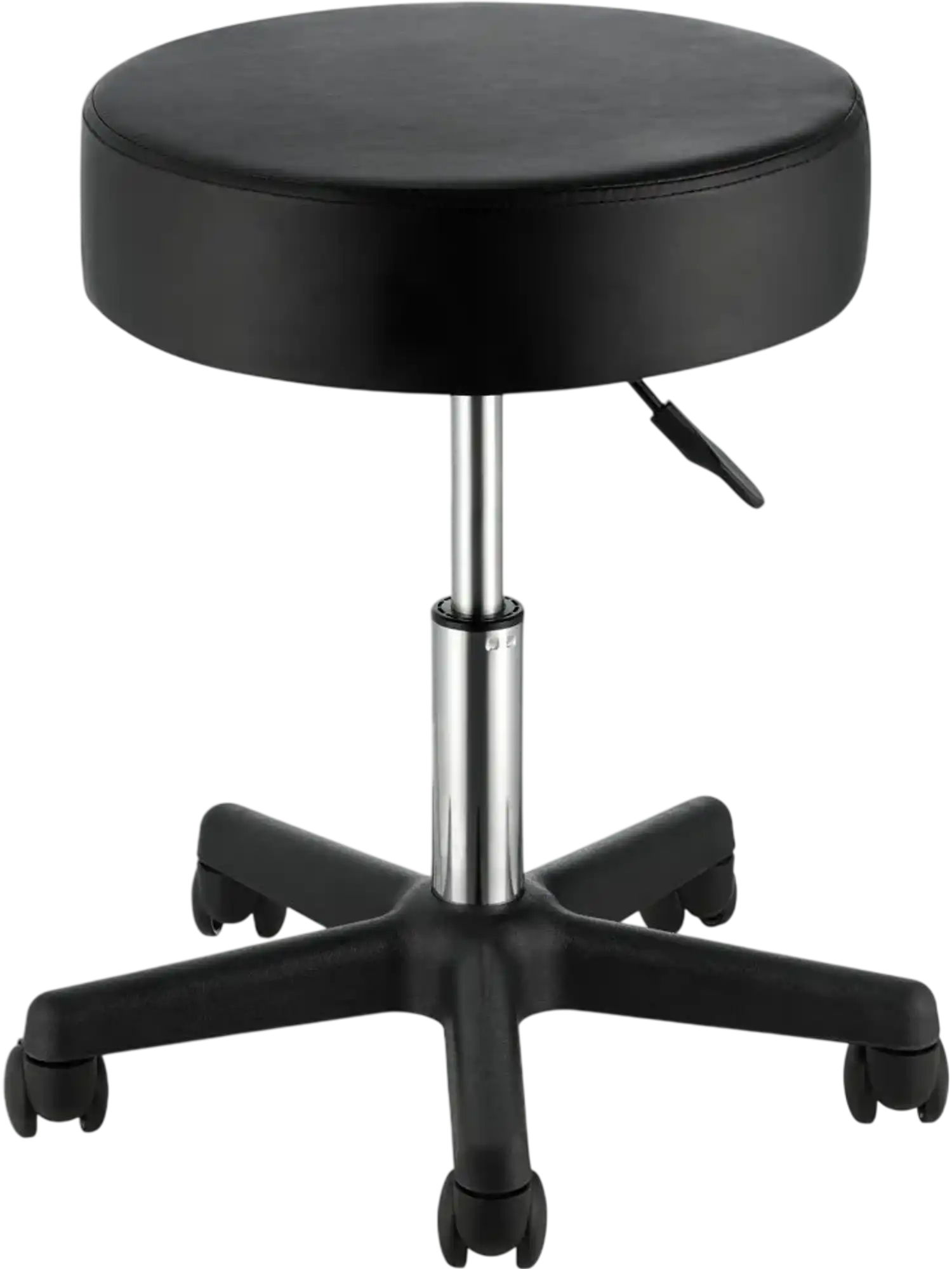 Vevor Stool Rolling Adjustable Height Swivel Chair with Wheels Black New