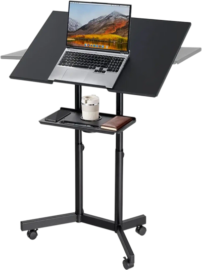 Vevor Lectern Adjustable Height Mobile Podium Stand 40.5-49