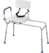 VEVOR Sliding Shower Chair, 400 lbs Capacity Tub Transfer Bench for Bathtub, Heavy Duty Shower Bench with Arms and Backrest, Height Adjustable Seat for Handicap, Adults, Seniors, Elderly and Disabled