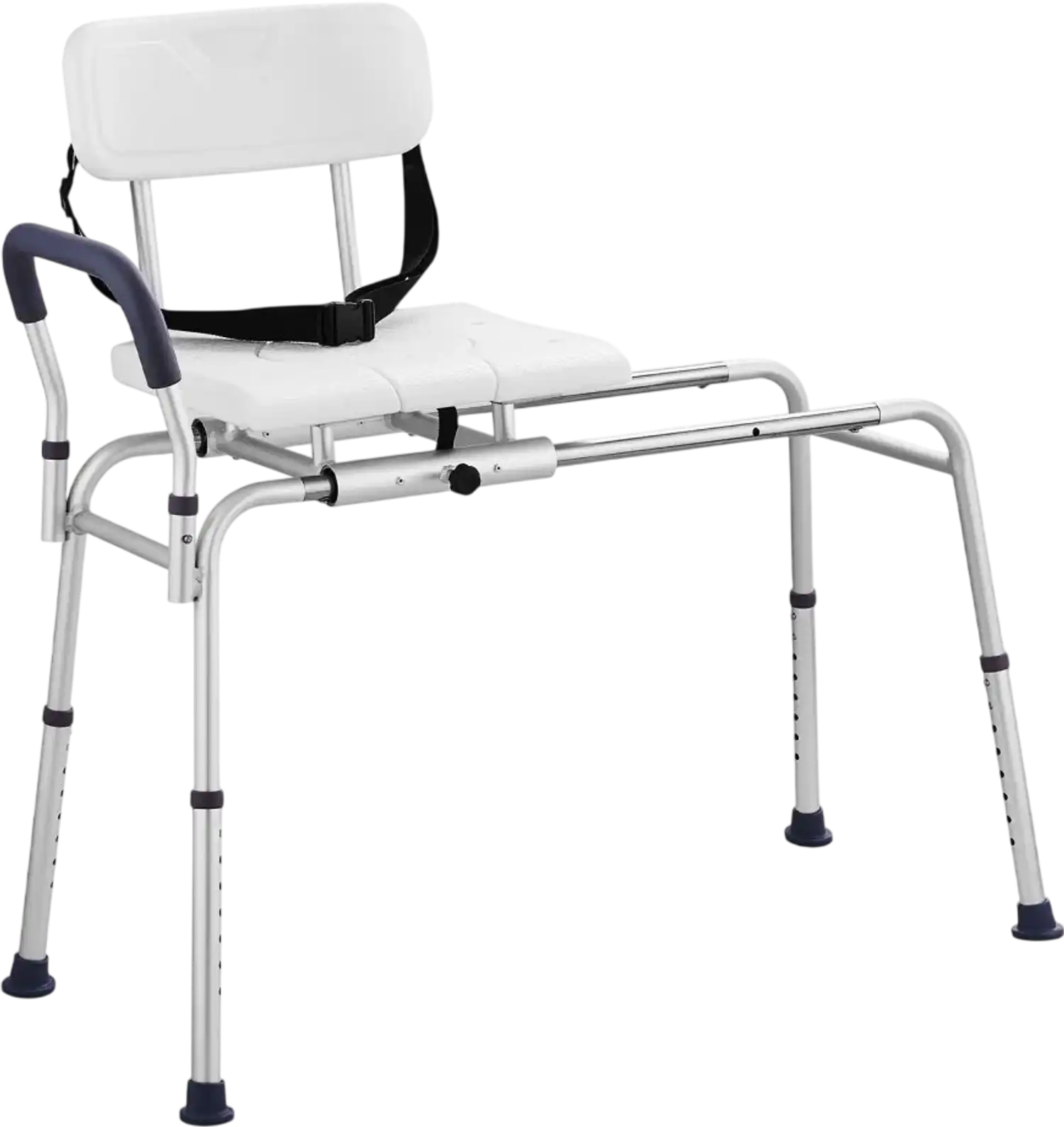 Vevor Shower Chair Sliding Tub Transfer Bench with Cut-Out Seat and Reversible Backrest New