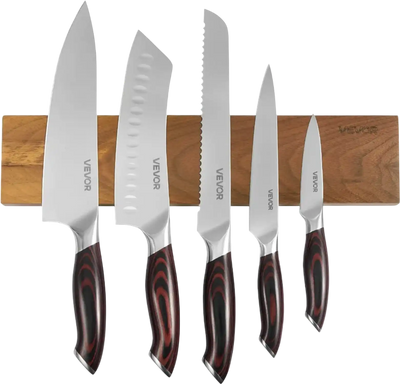 Vevor Kitchen Knife Set 6-Piece Damascus Steel Cutlery Set with Magnetic Holder New