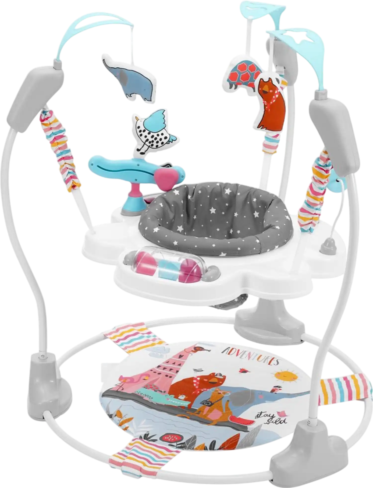 Vevor Baby Activity Center 360° Rotating Adjustable Height Jumper with Toys Music and Lights New