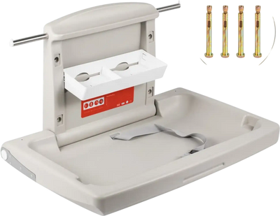 Vevor Baby Changing Station Wall-Mounted Fold-Down Diaper Table Gray New
