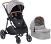 VEVOR Travel System Stroller with Infant Bassinet, 2-in-1 Baby Cradle Stroller Combo, Reversible Seat, Easy One-button Folding, EVA Tires with Brake Aluminum Stroller Carseat Combo Set (Dark Gray)