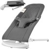 VEVOR Baby Bouncer, Folding Bouncer Seat for Babies 0-9 Months, Newborn Bouncer Chair with 2 Reclining Angles & 3-Point Harness, Portable Infant Rocker with Carrying Bag for Indoor Outdoor, Dark Gray
