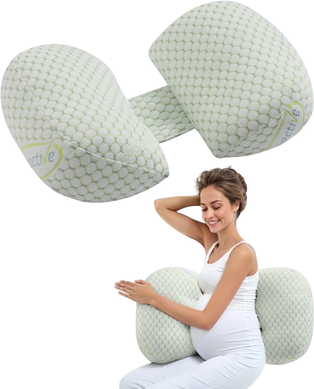 VEVOR Pregnancy Wedge Pillow, W-Shaped Maternity Pillow for Pregnant Women, Soft and Breathable Pregnancy Pillow with Removable & Washable Cover for Back Belly Hips Support, Lightweight and Portable
