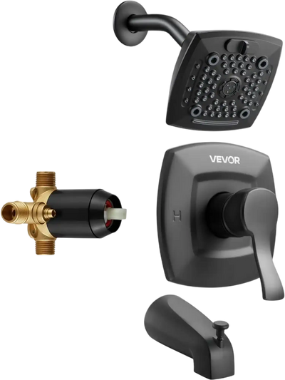 Vevor Tub and Shower Faucet Set Matte Black 5.1