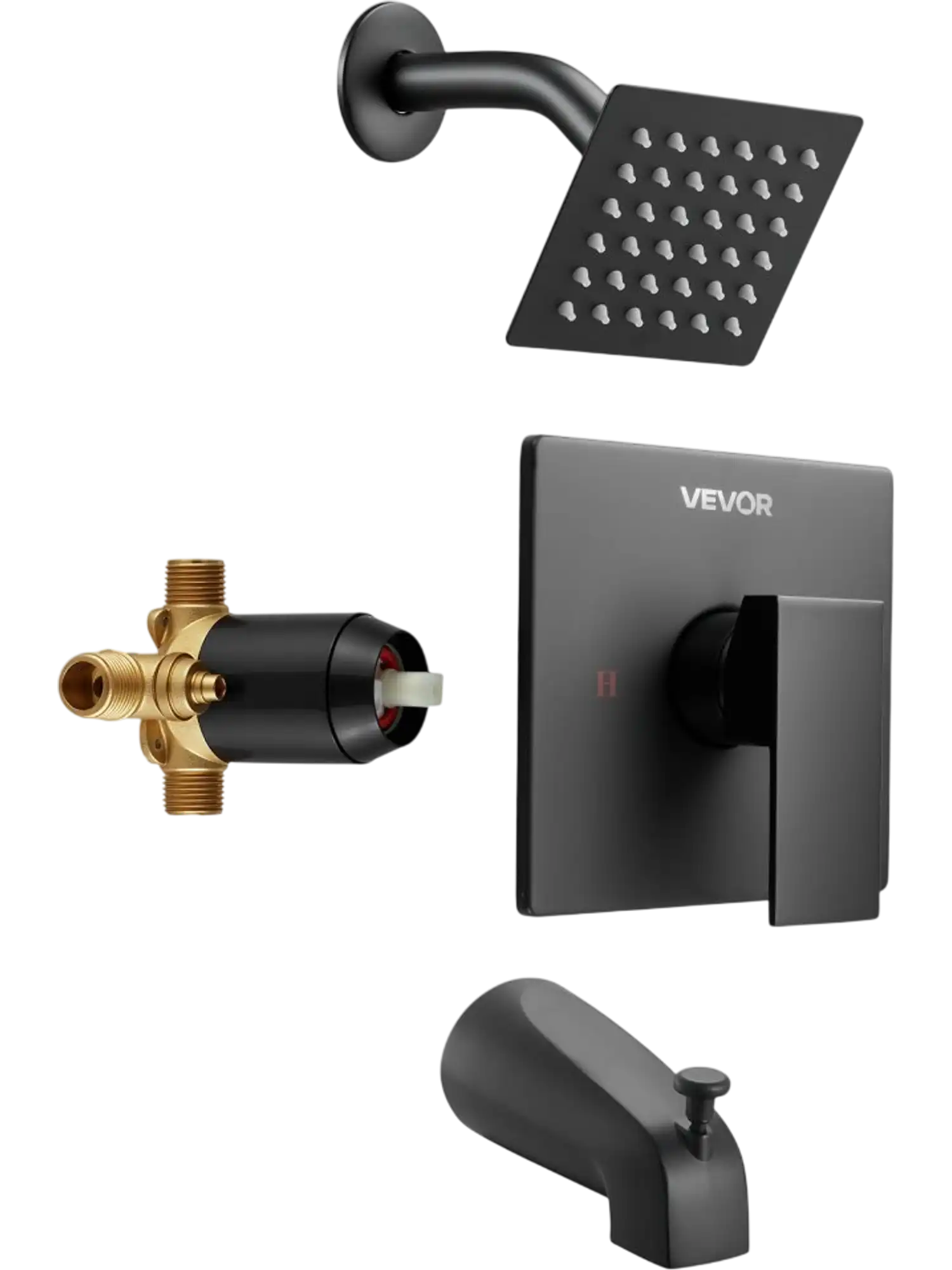 Vevor Tub and Shower Faucet Set Matte Black 4