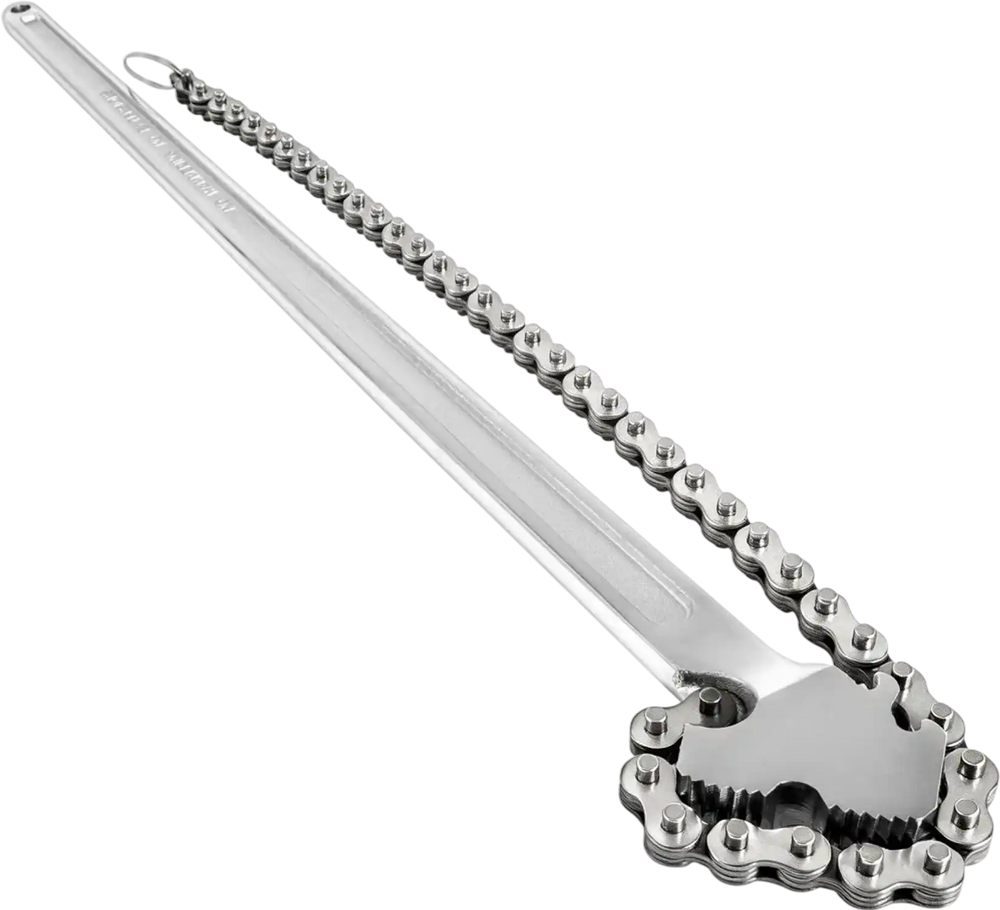 VEVOR 24inch Chain Wrench Carbon Steel Chain Pipe Wrench Heavy Duty 6.7 inch Diameter Capacity Chain Strap Filter Wrench