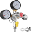 VEVOR Double Gauge Regulator, CO2 Regulator Gauge with 0-60PSI, Heavy Duty CO2 Gauge Gas System, Draft Beer Regulator with Check Valve, Adjustable Pressure Regulator for Draft Beer Homebrew, CGA320