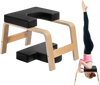 VEVOR Yoga Headstand Bench, 300 lbs Capacity Yoga Inversion Chair for Family Gym, Headstand Trainer with Wood Frame & PU Pad, Stand Yoga Stool for Strength Balance Training, Relieve Fatigue, Black
