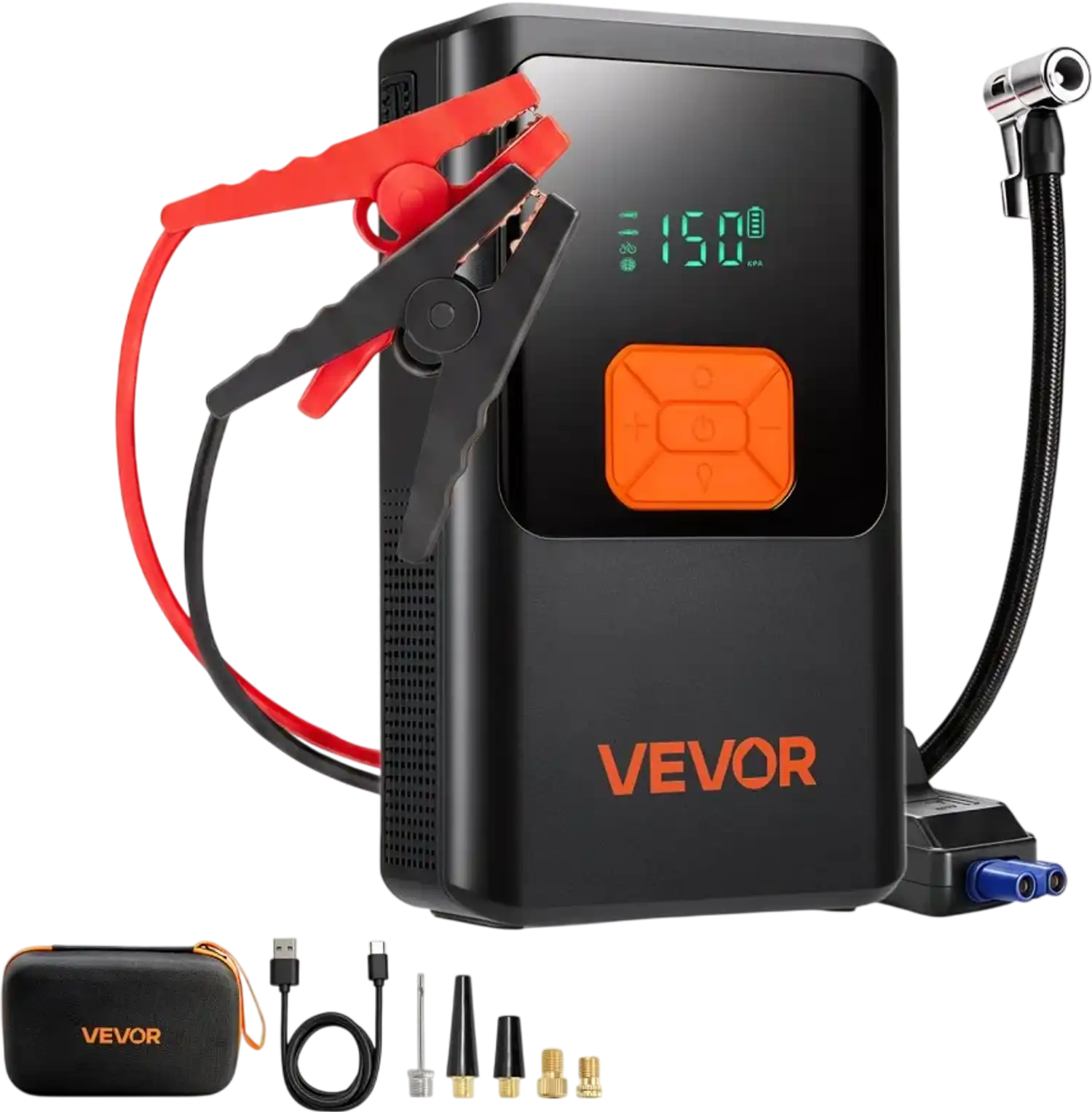 Vevor Jump Starter with Air Compressor 4000A Peak 150 PSI Portable Battery Charger New