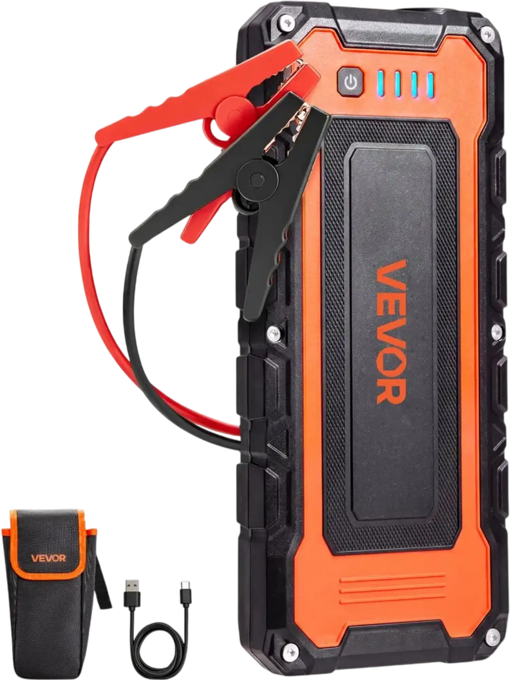 VEVOR Jump Starter 5000A Peak Portable Car Battery Booster Jump Box 12V, for Up to 9.0L Gas / 8.0L Diesel Engine, Power Bank, 3 Mode Emergency LED Flashlight, Lithium Battery Pack, with USB Output