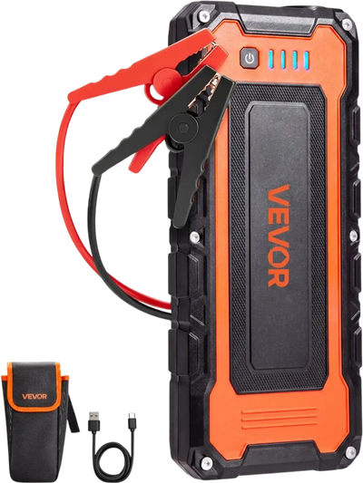 VEVOR Jump Starter 5000A Peak Portable Car Battery Booster Jump Box 12V, for Up to 9.0L Gas / 8.0L Diesel Engine, Power Bank, 3 Mode Emergency LED Flashlight, Lithium Battery Pack, with USB Output