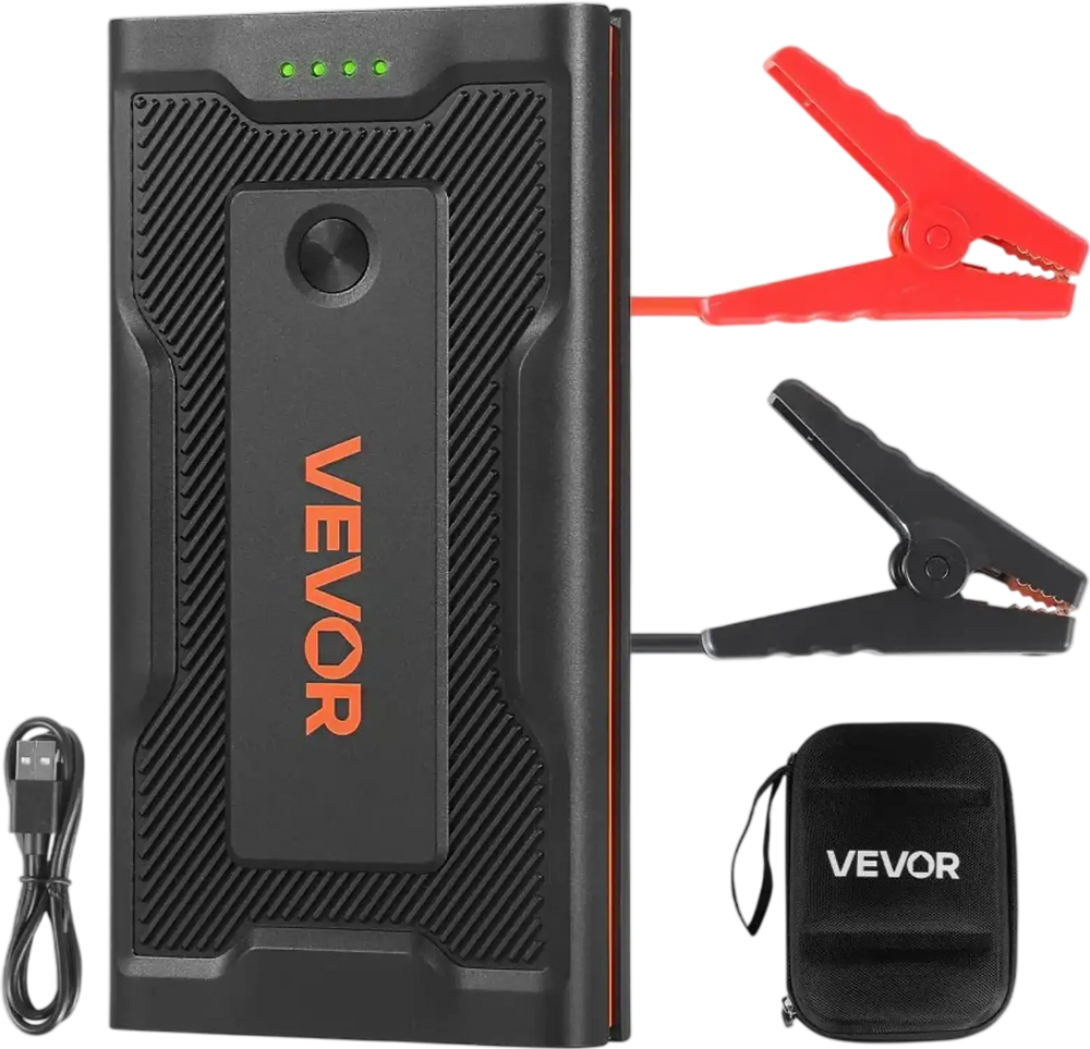 Vevor Jump Starter 1000A Peak 12V Portable Lithium Battery Booster New ...