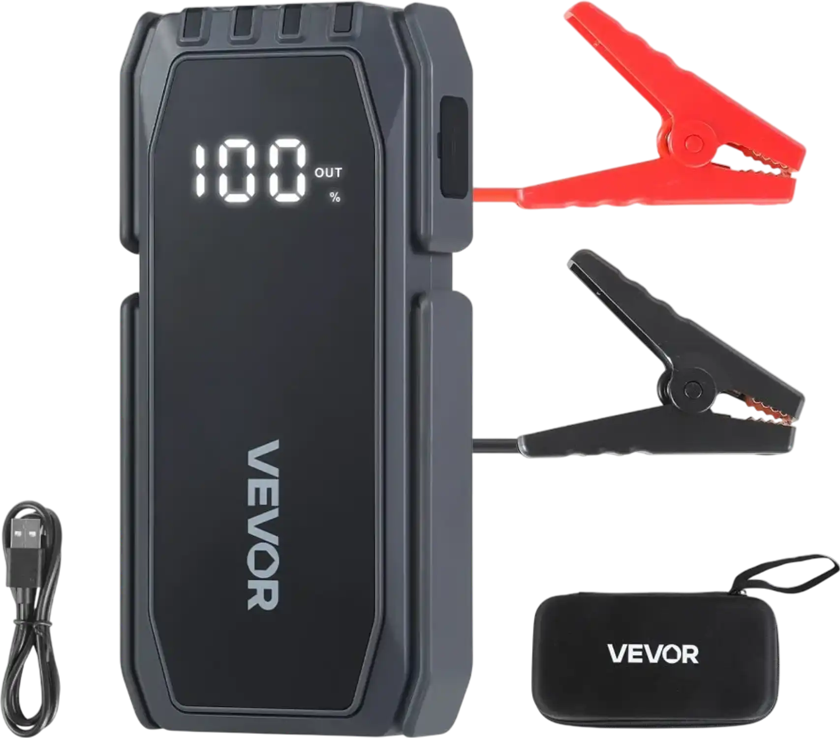 Vevor Jump Starter 1500A 12V Portable Lithium Battery Booster Power Bank New