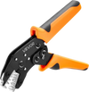 VEVOR Crimping Tool, 24-12 AWG Ratcheting Wire Crimper Tool, Labor-Saving Electrical Terminal Crimp Pliers with Clear Metric & AWG Markings, Quick Release, Adjustable Pressure for Multiple Terminals
