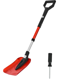 VEVOR Snow Shovel for Driveway, 9 in Foldable Snow Shovel with D-shaped Handle, , 36-40 in Adjustable, Lightweight Aluminum Alloy Snows Removal Tool, Reduce Back Strains for Garden Car Camping