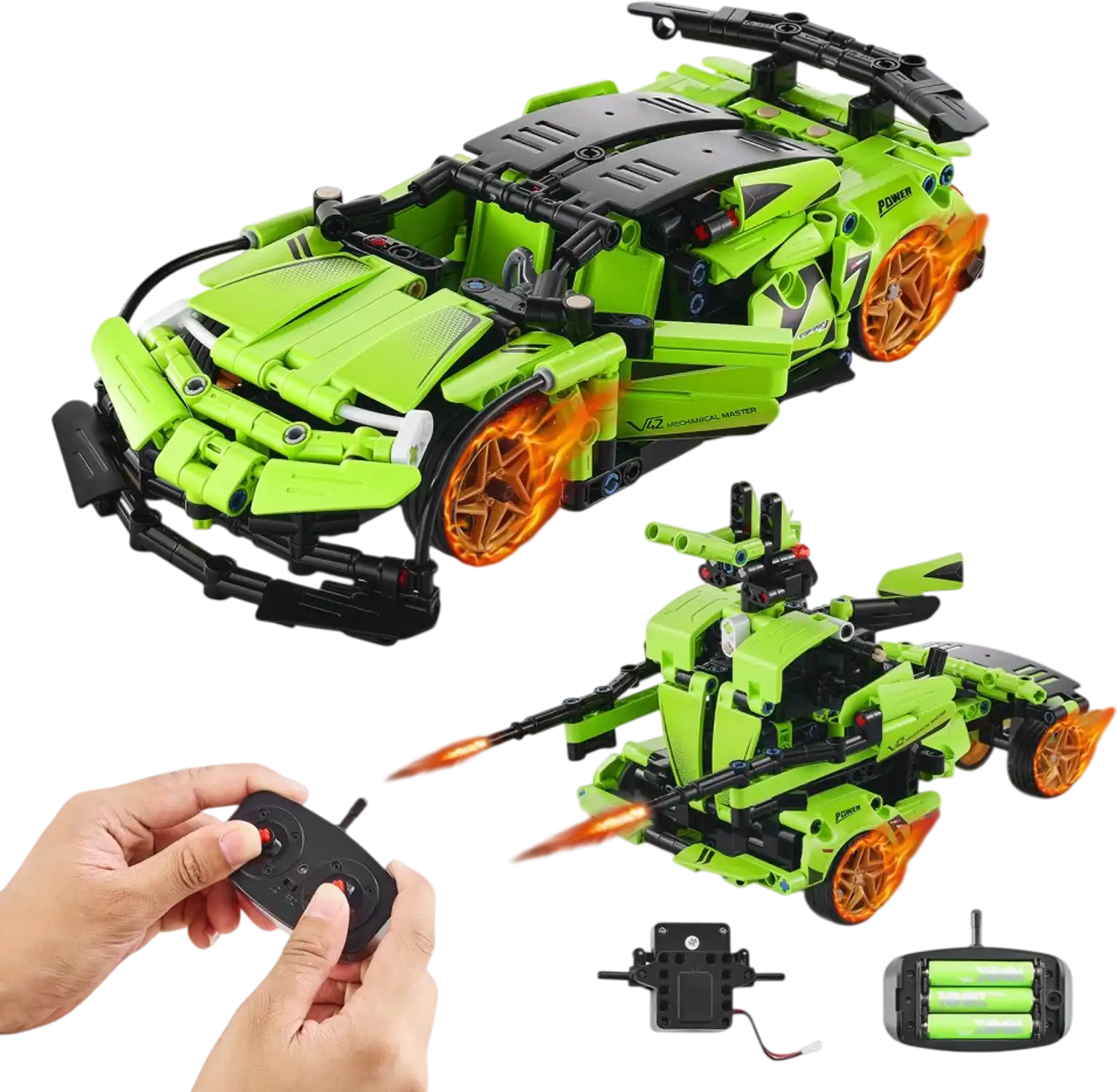 Vevor STEM Building Toys 2-in-1 Remote Control Car Robot 461 PCS New