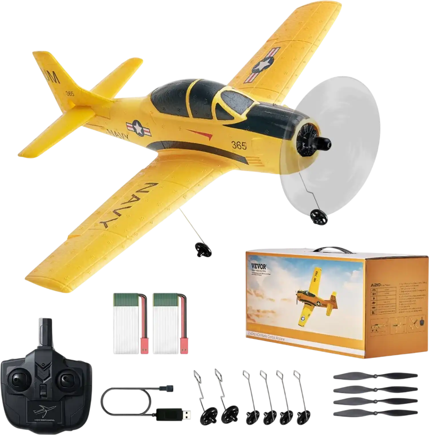 Vevor RC Plane 4-Channel Remote Control Trainer Aircraft New