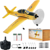 VEVOR RC Plane, 2.4GHZ 4 Channel Remote Control Airplane with 6-Axis Gyro Stabilizer, Ready to Fly Trainer Aircraft Plane Toy with 2 Batteries, Easy to Fly RC Glider for Adults Kids Beginners Boys