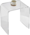 VEVOR Acrylic End Table, C-Shaped Lucite Side Table, Clear Acrylic Side Table for Drink, Food, Snack used in Living Room, Bedroom, and Study