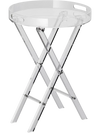 VEVOR Acrylic Folding Tray Table, Acrylic End Table with Folding X Leg, Clear Acrylic Side Table for Coffee, Drink, Food, Snack used in Living Room, Bedroom, and Study