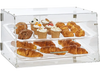VEVOR Pastry Display Case, 2-Tier Commercial Countertop Bakery Display Case, Acrylic Display Box with Rear Door Access & Removable Shelves, Keep Fresh for Donut Bagels Cake Cookie, 20.7"x13.2"x11.9"