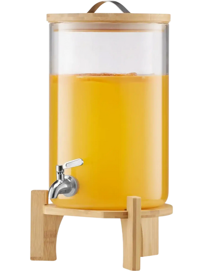 Vevor Beverage Dispenser 2.2 Gal Glass Drink Dispenser with Spigot and Stand New
