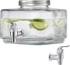 VEVOR Beverage Dispenser, 0.8 Gallon Drink Dispensers for Parties, Glass Juice Dispenser with No-Drip Spigot and Lid, Iced Tea Lemonade Juice Water Dispensers for Restaurants, Hotels, Parties