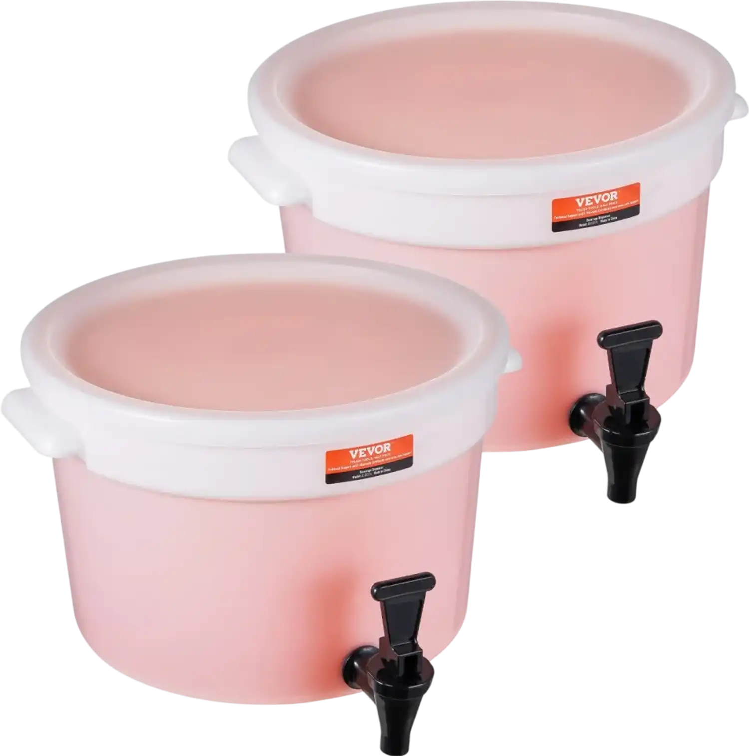Vevor Beverage Dispenser 3 Gallon Plastic Juice Dispenser with Spigot and Lid 2 Pack New