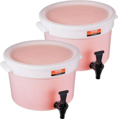 VEVOR Beverage Dispenser, 3 Gallon Drink Dispensers for Parties, Plastic Juice Dispenser with Spigot and Lid, Iced Tea Lemonade Juice Water Dispenser, for Restaurants, Hotels, Parties, 2 Pack
