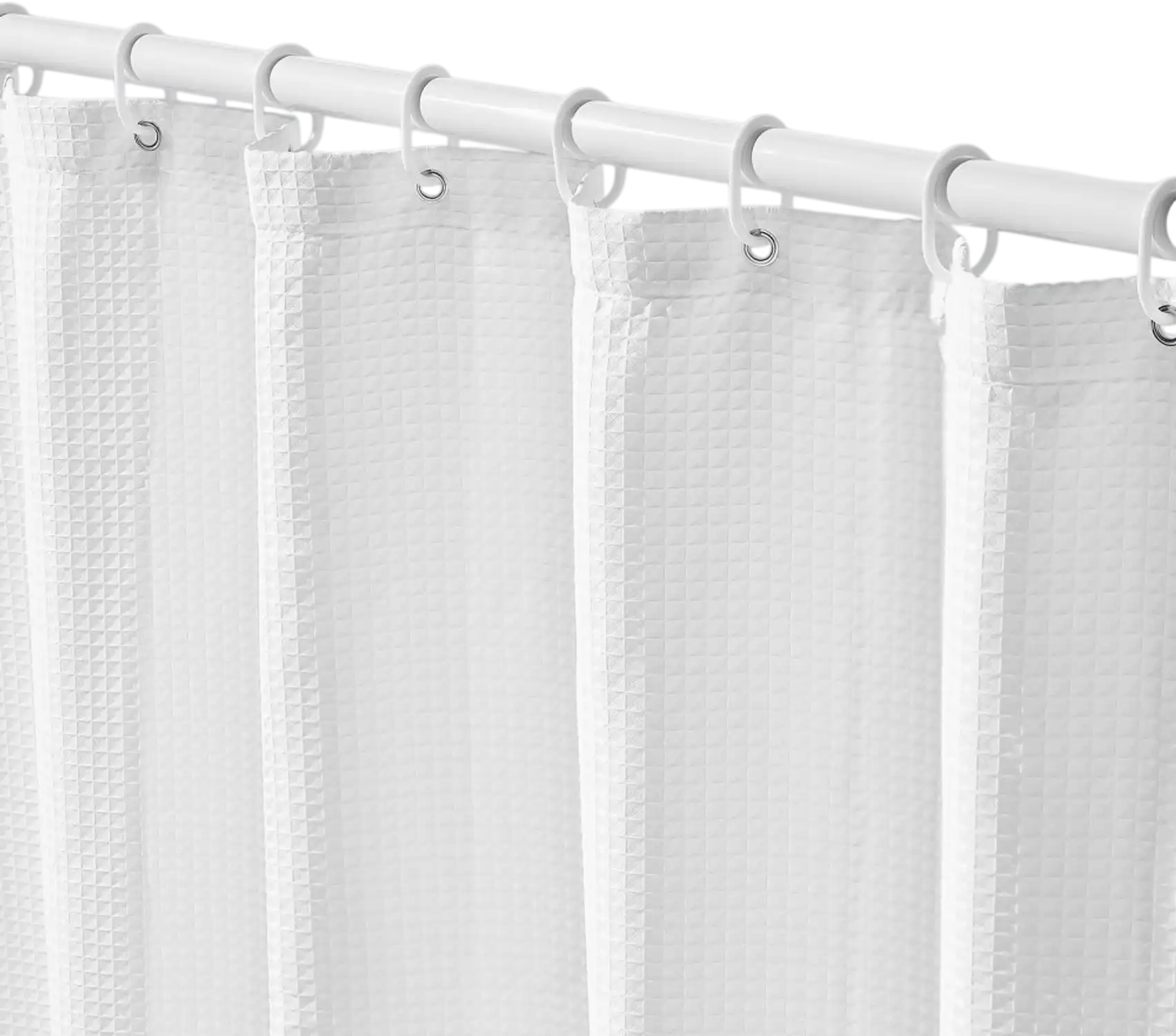 Vevor Shower Curtain White Waffle Weave 72
