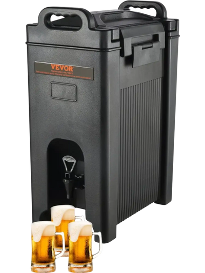 VEVOR Insulated Beverage Dispenser, 5 Gallon, Food-grade LDPE Hot and Cold Beverage Server, Thermal Drink Dispenser Cooler with 0.9 in PU Layer Two-Stage Faucet Handle, for Restaurant Drink Shop