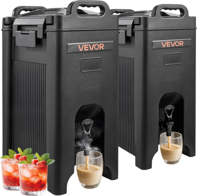 Vevor Insulated Beverage Dispenser 5 Gal. Hot/Cold Cooler with Spigot 2 Pack New