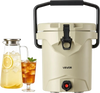 VEVOR Insulated Beverage Dispenser 2.5 Gallon Hot and Cold Beverage Server, for Camping Outdoor Events Parties, Leakproof Ice Water Drink Cooler, with Easy Pour Spigot, Latched Lid, Portable Handle