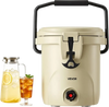 VEVOR Insulated Beverage Dispenser 3.5 Gallon Hot and Cold Beverage Server, for Camping Outdoor Events Parties, Leakproof Ice Water Drink Cooler, with Easy Pour Spigot, Latched Lid, Portable Handle