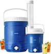 VEVOR Insulated Beverage Dispenser 2 Gallon + 4.8 Gallon with Cup Holder, for Camping Outdoor Event Parties, Leakproof Ice Water Drink Cooler, with Easy Pour Spigot, Insulation Layer, Portable Handle