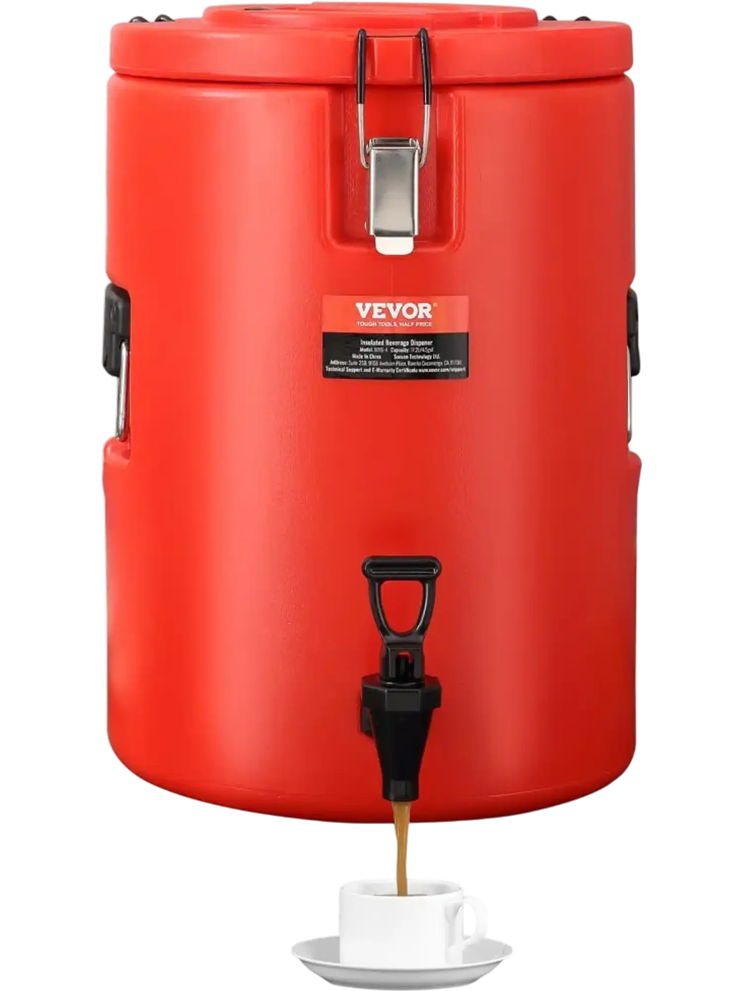 Vevor Beverage Dispenser 4.5 Gal Hot and Cold Insulated Stainless Steel Server New