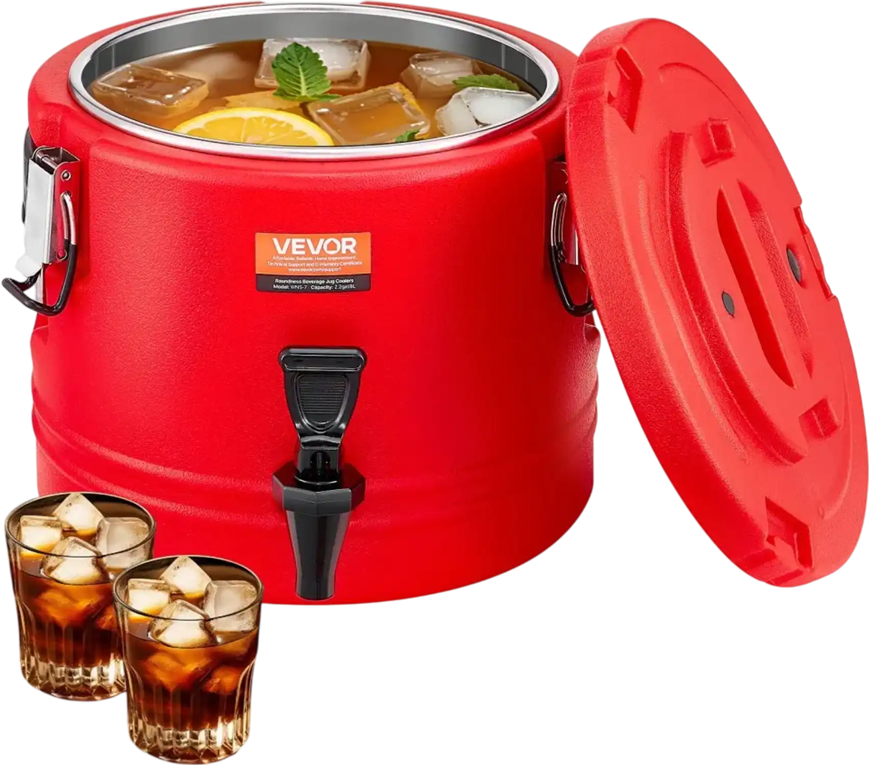 Vevor Beverage Dispenser 2.2 Gal Hot and Cold Drink Server with Spigot New