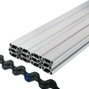 VEVOR Spring Wire and Lock Channel,6.56ft Spring Lock & U-Channel Bundle for Greenhouse, 20 Packs PE Coated Spring Wire & Aluminum Alloy Channel, Plastic Poly Film or Shade Cloth Attachment with Screw