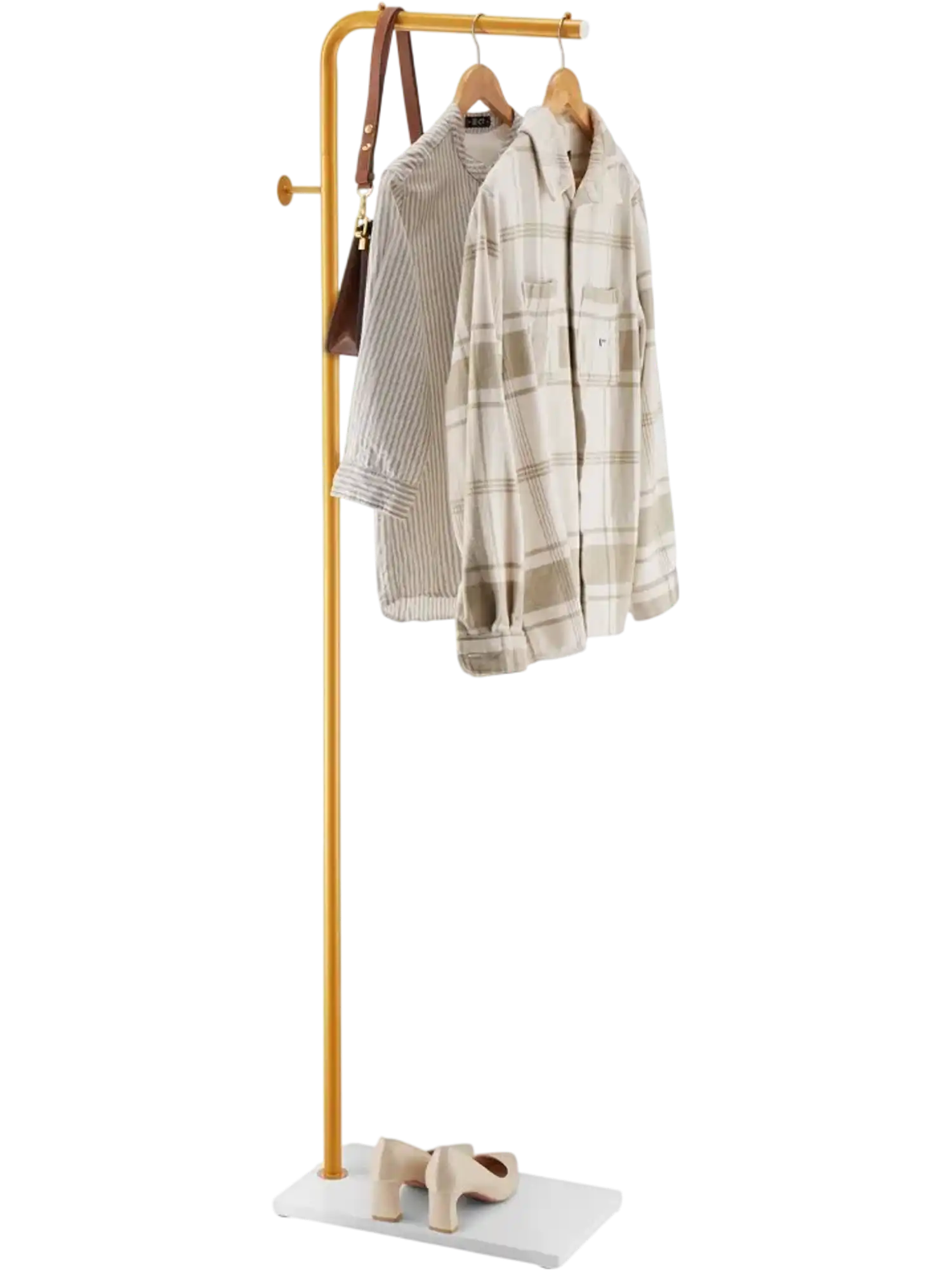 Vevor Coat Rack Freestanding Hall Tree with Quartz Stone Base & 3 Round Hooks New